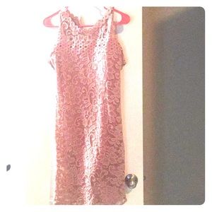 Lace pink dress 💕